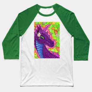 Purple Earth Dragon Baseball T-Shirt